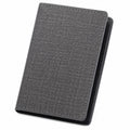 Portefeuille pliant 11.5 x 9.5 x 1.5 cm en matière synthétique grise texturée