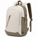 Sac à dos 45 x 30 x 18 cm en textile beige et kaki à compartiments pour usage quotidien