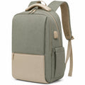 Sac à dos 45 x 30 x 18 cm en polyester vert sauge pour ordinateur style urbain avec port USB