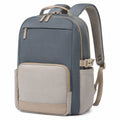 Sac à dos 42 x 30 x 18 cm en textile bleu gris pour quotidien à compartiments zippés