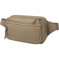 Sac banane 28 x 15 x 8 cm en polyester kaki à multiples poches pour rangement quotidien