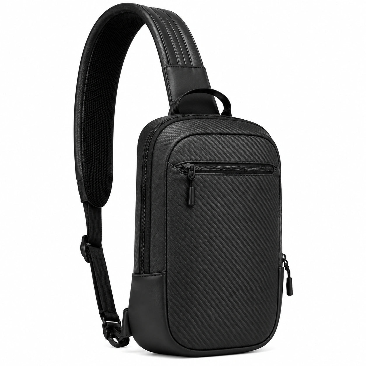 Sac bandoulière 18 x 8 x 32 cm noir en textile synthétique style urbain