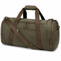 Sac de voyage 50 cm en matière synthétique kaki marron avec bandoulière réglable
