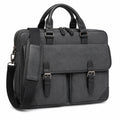 Sacoche ordinateur 42 x 10 x 32 cm noire en textile avec bandoulière pour travail